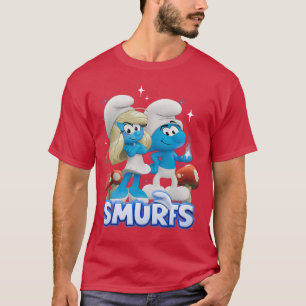 T-shirt Film de Schtroumpfs Schtroumpfette et portrait de