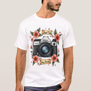 T-shirt Film de tournage Stay Broke - Caméra Vintage dessi
