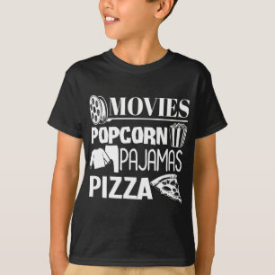 T-shirt Film Décor Films Popcorn Pyjamas Pizza Movie Nig