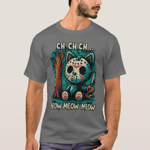 T-shirt Film d'horreur de chat Ch Ch Ch Miaou Miaou Miaou
