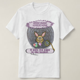 T-shirt Film d'horreur drôle de lapin de Pâques