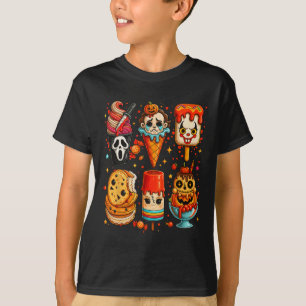 T-shirt Film d'horreur Popsicle d'été Halloween Crème glac