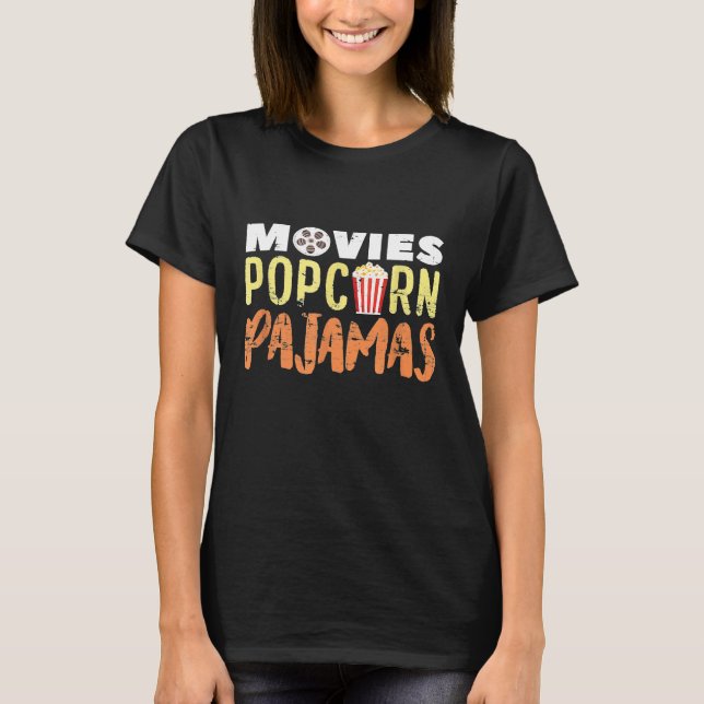 T-shirt Films de soirée pyjama Party  Snack Popcorn (Devant)