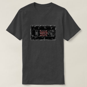 T-shirt Films d'horreur - Cassette vidéo noir sur noir