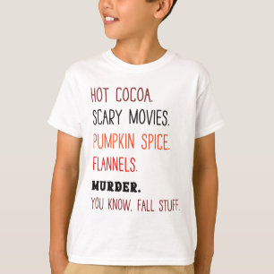 T-shirt Films d'horreur de cacao chaud Citrouille épices f