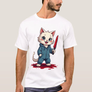 T-shirt Films d'horreur de chats drôles Halloween mignon p
