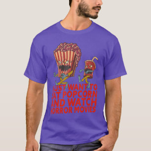 T-shirt Films d'horreur Popcorn Citation Halloween drôle