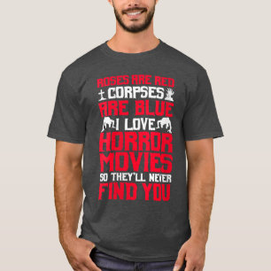 T-shirt Films d'horreur pour femmes Fans d'Halloween Thril