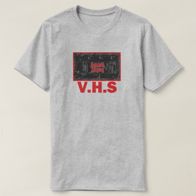 T-shirt Films D'Horreur -V.H.S Rouge (Design devant)