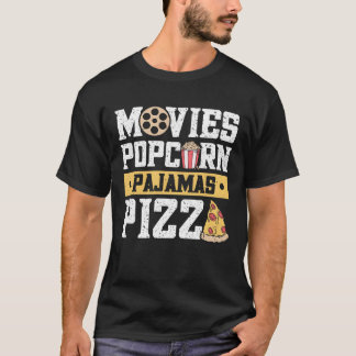 T-shirt Films Popcorn Pyjamas Pizza Costume famille cadeau