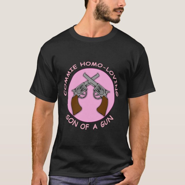 T-shirt Fils affectueux homo coco d'une arme à feu (Devant)