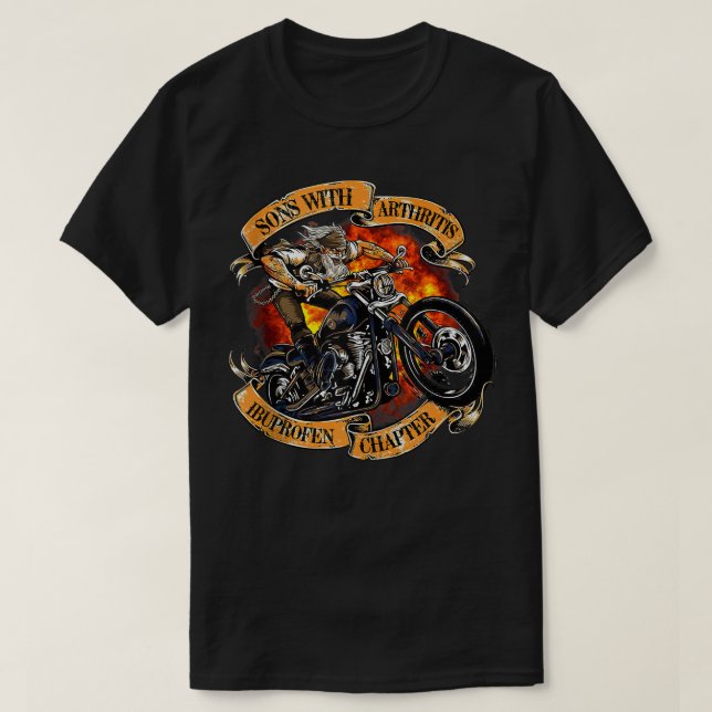 T-shirt Fils Avec Arthrite Ibuprofène Chapitre Motorcycle  (Design devant)