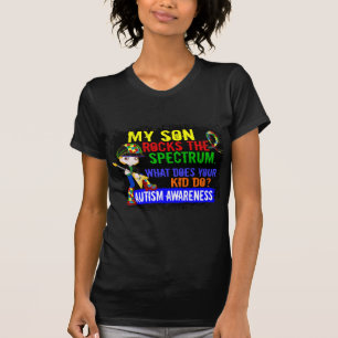 T-shirt Fils d'autisme de spectre de roches