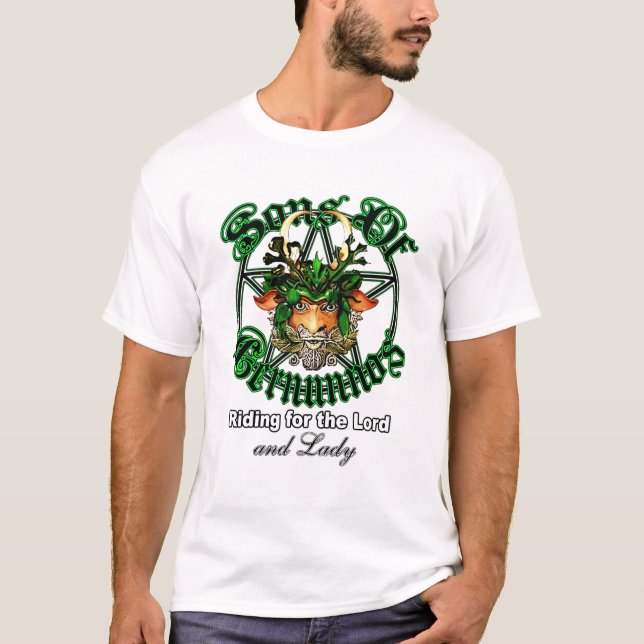 T-shirt Fils de blanc de Cernnunos - texte alternatif (Devant)