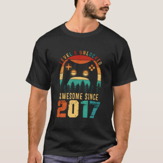 T-shirt Fils de joueur 6 ans Niveau 6 débloqué
