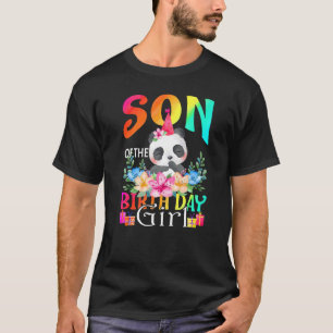 T-shirt Fils De La Fille Anniversaire Panda Unicorn