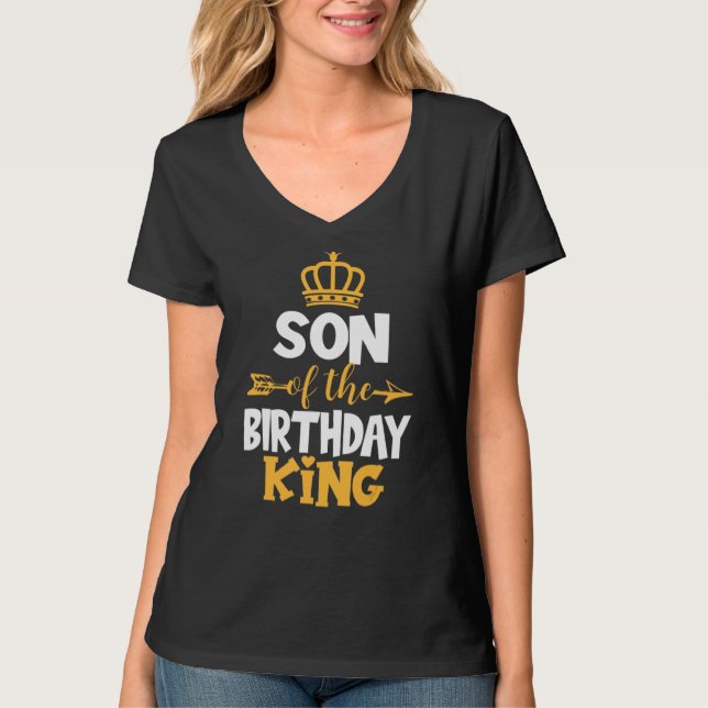 T-shirt Fils De L'Anniversaire King Idée Anniversaire Pour (Devant)