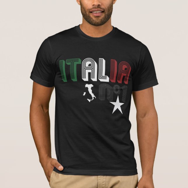 T-shirt Fils de l'Italie - noir - Giovanni Paolo (Devant)