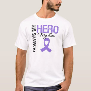 T-shirt Fils de maladie de Hodgkin toujours mon héros