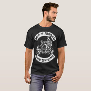 T-shirt fils de moto de chapitre d'arthrite