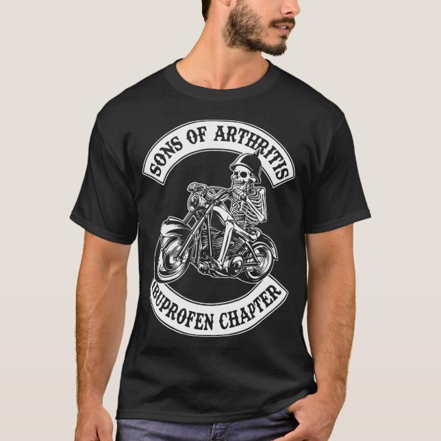 T-shirt fils de moto de chapitre d'arthrite (Devant)