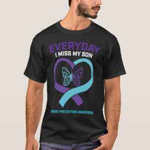 T-shirt Fils de sensibilisation au suicide papillon Tee Ma