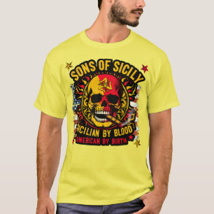 T-shirt Fils de Sicile Sicilien par Blood American par Bir