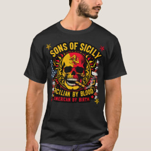 T-shirt Fils de Sicile Sicilien par Blood American par Bir