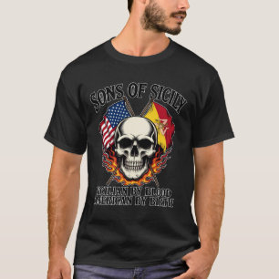 T-shirt Fils de Sicile sicilien par le sang américain de n
