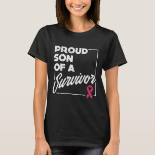 T-shirt Fils De Survivant Cancer Du Sein Cadeau De Soutien
