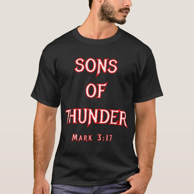 T-shirt Fils de Thunder Zebedee James et John Mark 317 Bi (Devant)