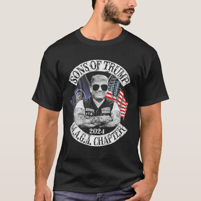 T-shirt Fils de Trump Maga Chapitre 2024 (Devant)