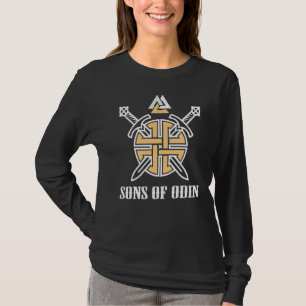 T-shirt Fils D'Odin Nordic Valhalla Viking Épée Pour La Gu