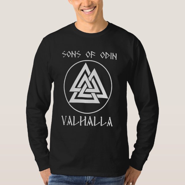T-shirt Fils D'Odin Valhalla Walhalla Wotan Asgard Vikin (Devant)