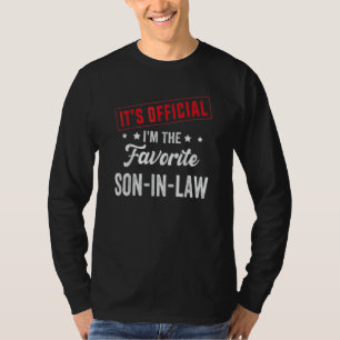 T-shirt Fils-en-droit officiel Favorite partie de la famil
