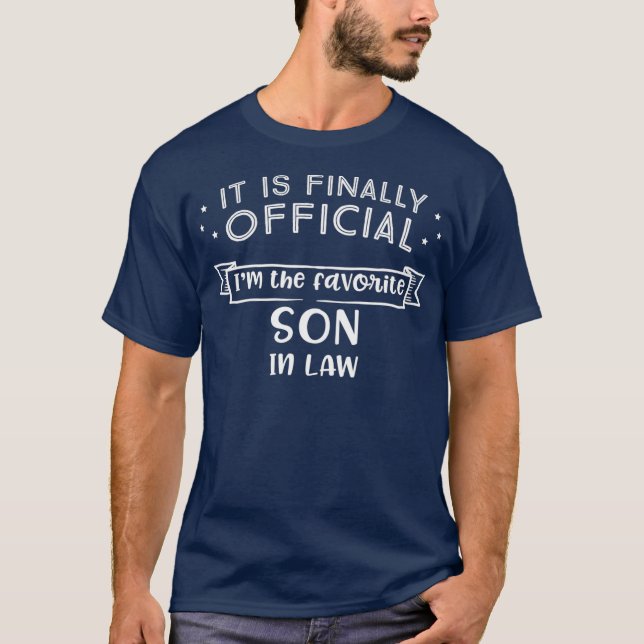 T-shirt Fils Favori En Droit Nouveautés Cadeaux (Devant)