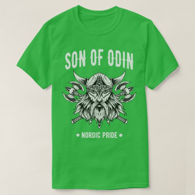 T-shirt Fils Guerrier Viking D'Odin Norse Mythologie Asatr (Design devant)