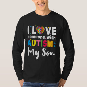 T-shirt Fils I Love Heart Sensibilisation sur l'autisme sp