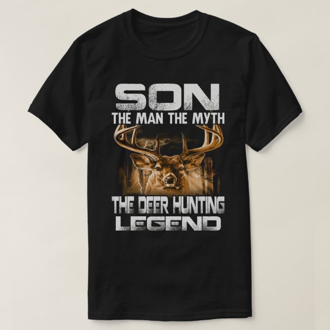 T-shirt FILS L'Homme Le Mythe Le Cerf Chasse Légende (Design devant)