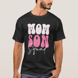 T-shirt Fils maman Squad Fête des mères jumeler maman fils