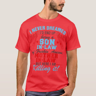 T-shirt Fils Mens En Droit Drôle Noël De Mère Mère Mauvais