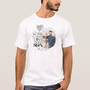 T-shirt Fils moderne , anniversaire de petit-fils Typograp