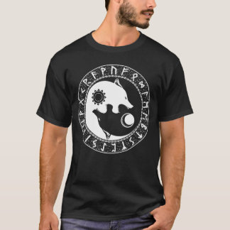 T-shirt Fils Viking de Fenrir Yin Yang Loup