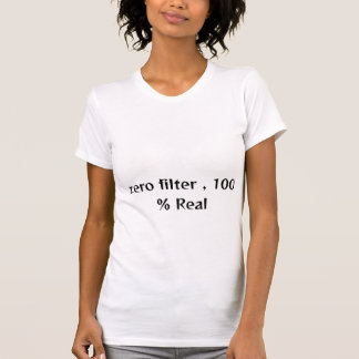 T-shirt filtre zéro, 100 % réel en blanc