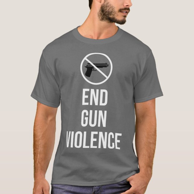 T-shirt Fin de la violence arme contrôle d'arme porter ora (Devant)