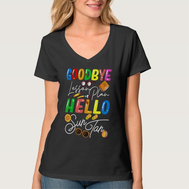 T-shirt Fin de l'année scolaire Enseignants Adieu Plan de  (Devant)