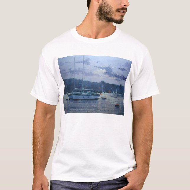 T-shirt Fin de l'après-midi amarrée de yachts (Devant)