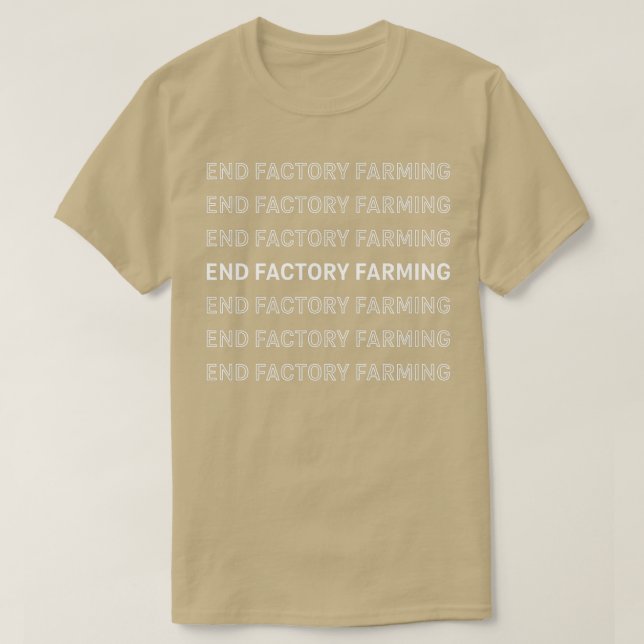 T-shirt Fin de l'élevage industriel Végétalien Végétarien  (Design devant)