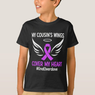 T-shirt Fin de l'overdose Les ailes de mon cousin recouvre