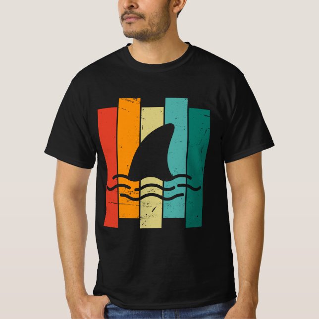 T-shirt Fin de requin Vintage rétroactive (Devant)